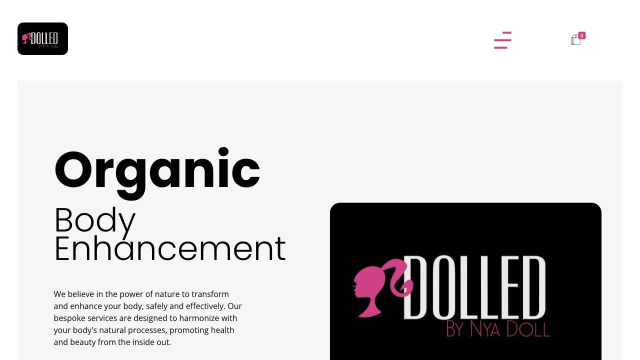 Dolled By Nya case study screenshot