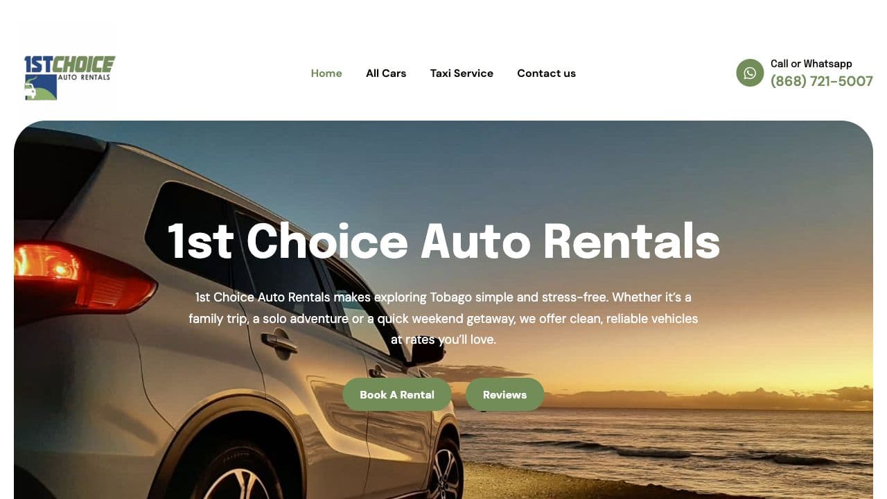 First Choice Auto Rentals case study screenshot
