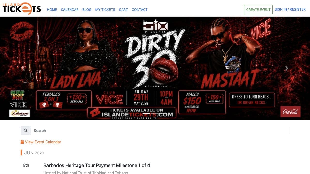 Island E-Tickets case study screenshot